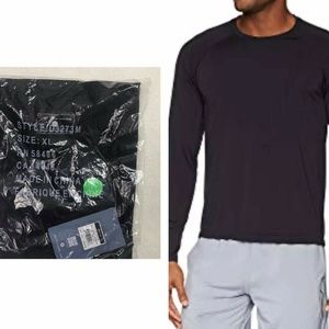 White Sierra Men's Techno ll Seamless Long Sleeve Tee Black Size XL New